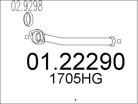 Exhaust pipe for peugeot - pipe,