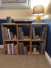 Vinyl Record Storage Unit Urban Reclamation Handmade Solid Wood Rustic