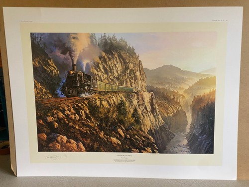 Steam locomotive railway art - locomotive,