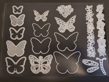 Set of 18 Butterfly Themed Die