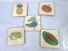 5 Vtg Mexican Hand Painted