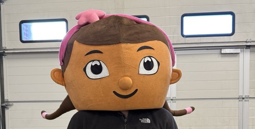 Cartoon character girl mascot - character,