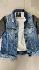 Replay. Women’s Denim Jacket With Leather Sleeve