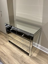 Mirrored Glass Chest Of