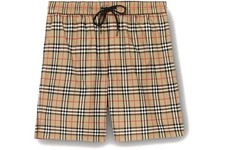 Men’s Burberry Check Swim Shorts Size XL (Sand)