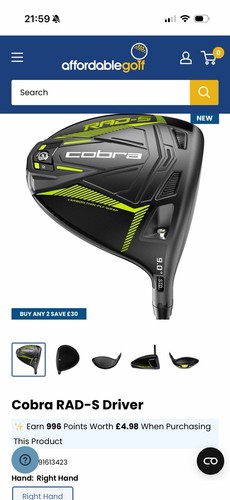 Cobra rad driver - rad, s