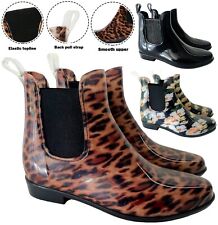 LADIES WOMENS WELLINGTONS RAIN WATERPROOF WELLIES ANKLE PRINT SHOES BOOTS SIZE