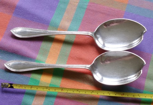 Edwardian serving spoons - 2, x