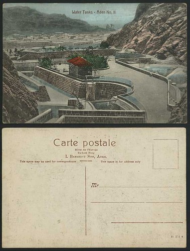 Aden water tanks - tanks, panorama