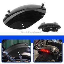 Motorcycle Rear Fender w/LED Tail Light Brake Blinker Turn Signals For Sportster