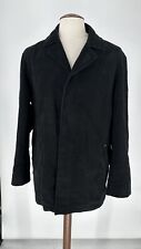 Next Men’s Moleskin Black Button Up Jacket Size L 24” PTP