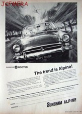 1967 Sunbeam 'ALPINE' Sports Tourer Car ADVERT : Original Auto Print AD