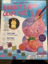  kids toy rabbit Lamp Craft Kit Night Light for Kids 6+ Paint And Display