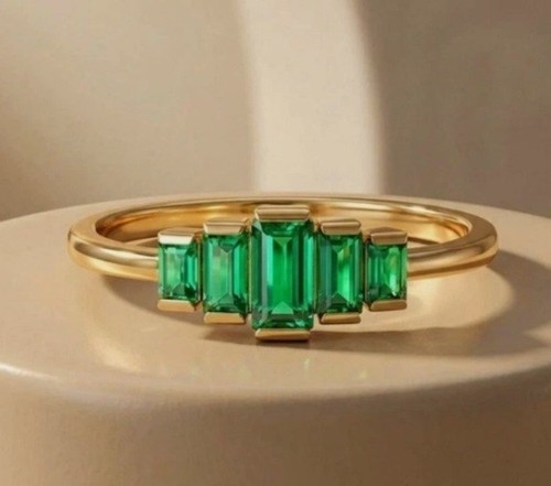 18k carat gold plated emerald - plated,