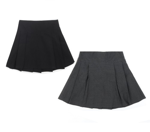 Girls plain school skirt - school, pleat