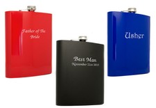 Personalised Large 48oz Stainless Steel Hip Flask, Laser Engraved Wedding Gift
