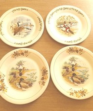Set of 4 vintage Royal Doulton duck geese plates assorted illustrations...