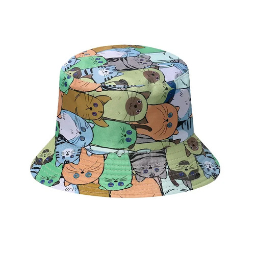 Cat themed bucket hat - themed,