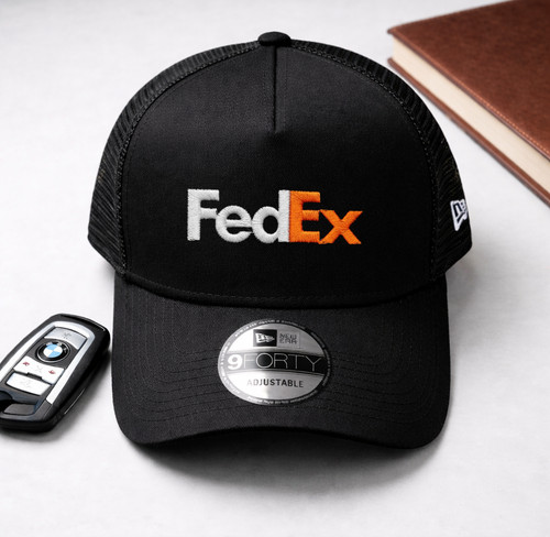 Fedex logo embroidered trucker - fedex,