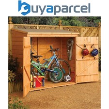 Rowlinson Shiplap Wooden Wallstore Garden Bike Shed Lockable Storage Unit
