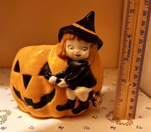 Small vintage halloween witch - vintage,