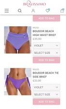 Miss Mandalay Boudoir Beach Side-Tie Bikini Bottoms Violet XS - SOLD OUT