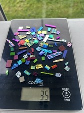 Dichroic On Black  COE 90 Scrap Glass Fragments 35 Grams For Fusing - Bag A
