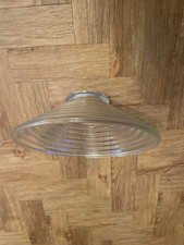 Ribbed Easi fix  pendant clear Glass Shade Lampshade light Replacement