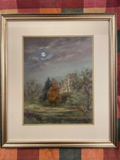Art Original by Norma Ost -Painting “The Messenger” Signed & framed behind Glass