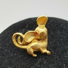 Vintage Goldtone 3D Cheeky