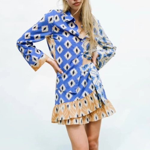 Zara batik ruffle - zara, frill