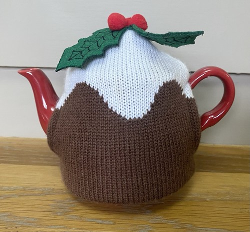 Christmas small red teapot - small,