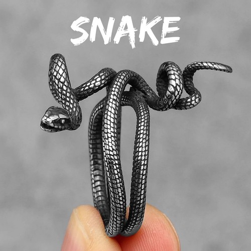 Vintage snake ring gothic punk - snake,