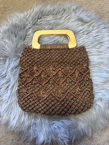 Vintage macrame straw - vintage,