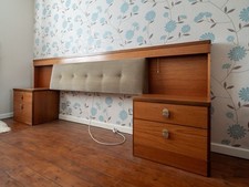 Stag Cantata Integrated Padded Headboard And Bedside Tables