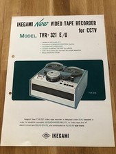 original vintage ikegami new video tape recorder advertising 2 sided brochure