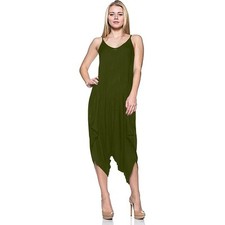 BODYWEAR LTD Women's Lagenlook Strappy Baggy Harem Jumpsuit Dress Top Playsuit