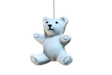 Ceramic White Teddy Bear Bathroom Light Pull Handle with Cord & Connector