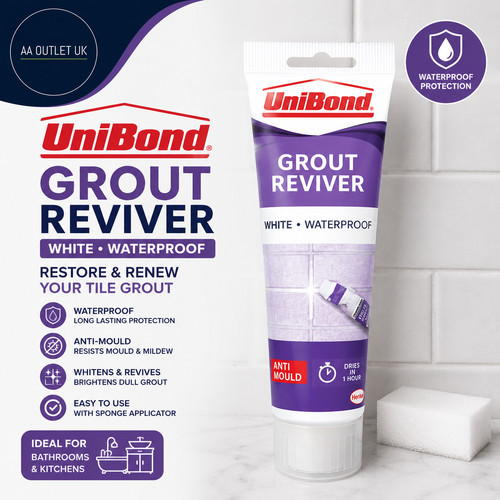 Unibond white grout - white, reviver