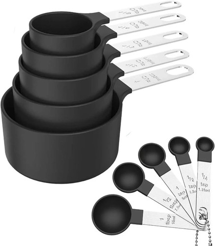 Piece black measuring cups - cups, &