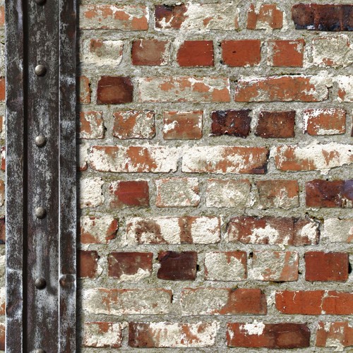 Muriva loft brick multi smooth - loft,