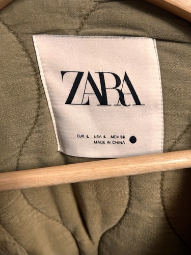 Zara women soft green zip - soft,