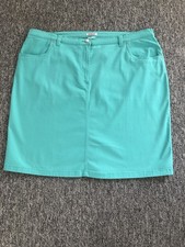 Damart Womens Short Cotton Skirt With Stretch In Green Size UK Size 22