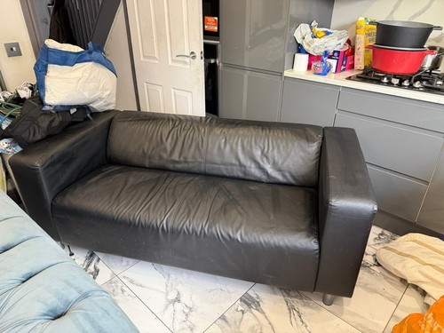 Leather sofa seater - sofa, 3-seater