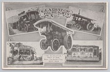 Traction Engine Postcard The Gladiator Burrell Showmans Engine Fairground Organ