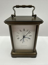 Vintage Tiffany & Co. Swiss Made Mantle Square Desk Clock Decorative