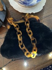 Fluffy Black Chunky Chain