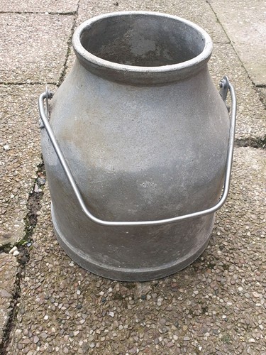 Vintage aluminium milk - vintage, churn