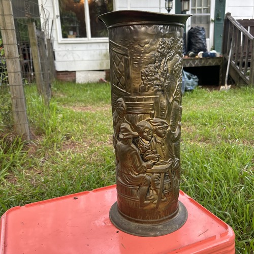 Vintage english brass embossed - vintage,