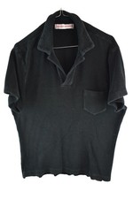 ORLEBAR BROWN Black Polo Shirt Chest size 42" Mens Cotton Casual Outdoors